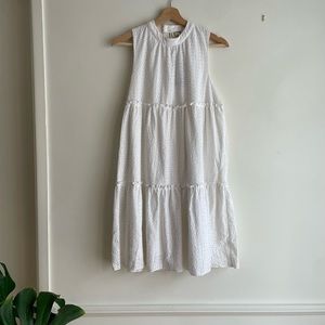 White punching dress